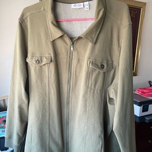 Denim and Co Jacket size 3x Green